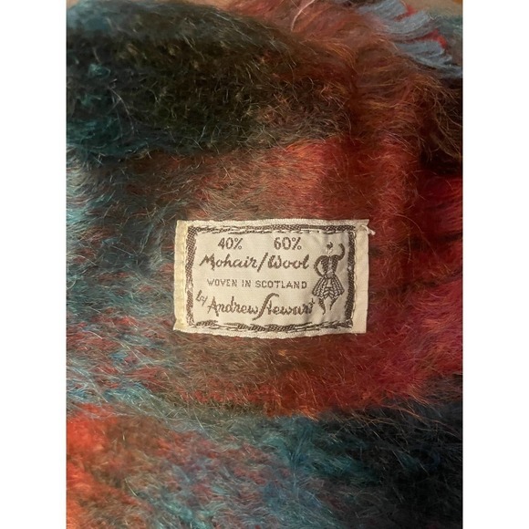 Andrew Stewart Vintage Mohair/Wool Made in Scotland Scarf - Picture 4 of 12